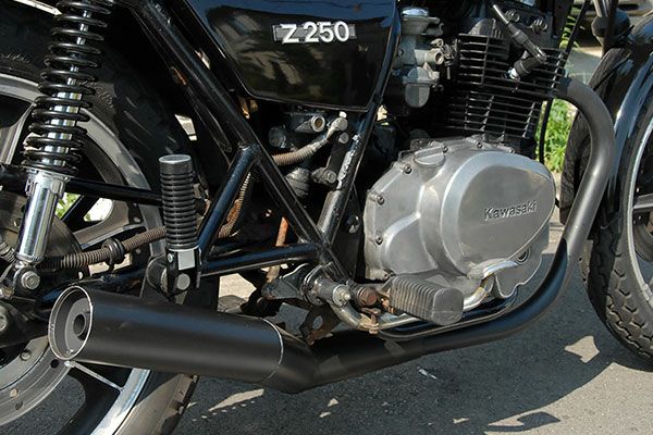Z250FTイカシタショート管ZZYA管(ジーヤ管)ブラック