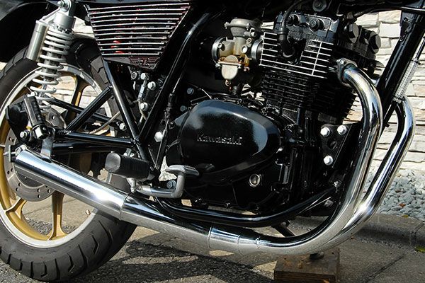 Z250FTイカシタショート管ZZYA管(ジーヤ管)メッキ