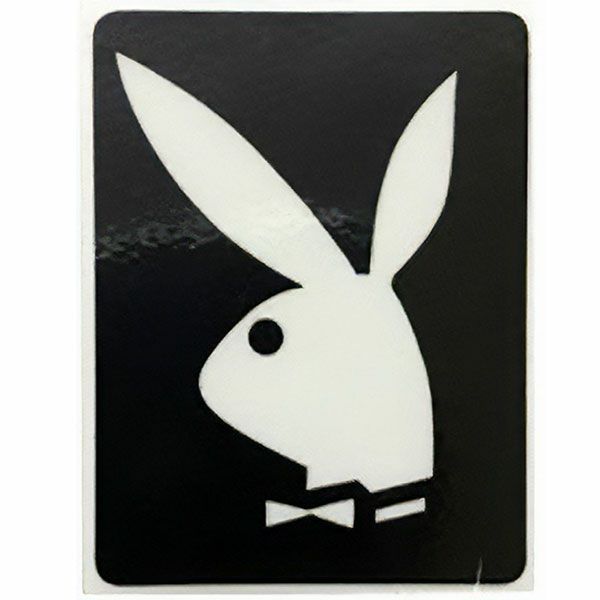 プレイボーイ(PLAY BOY）ステッカー白/黒(大)