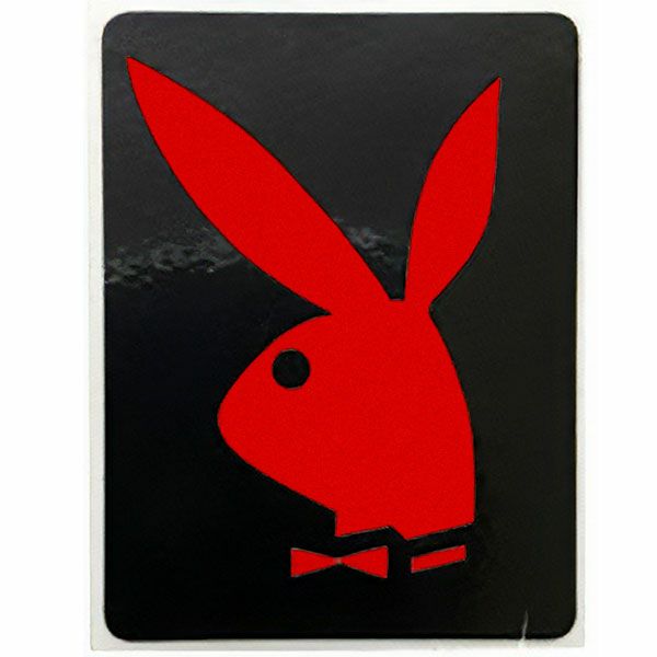 プレイボーイ(PLAY BOY）ステッカー赤/黒(大)