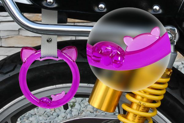 となりのココアネコつり輪(つり革)/クリアパープル